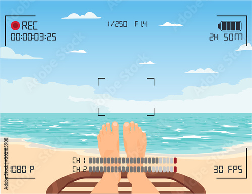 Camera record vector in mobile or cell phone.
