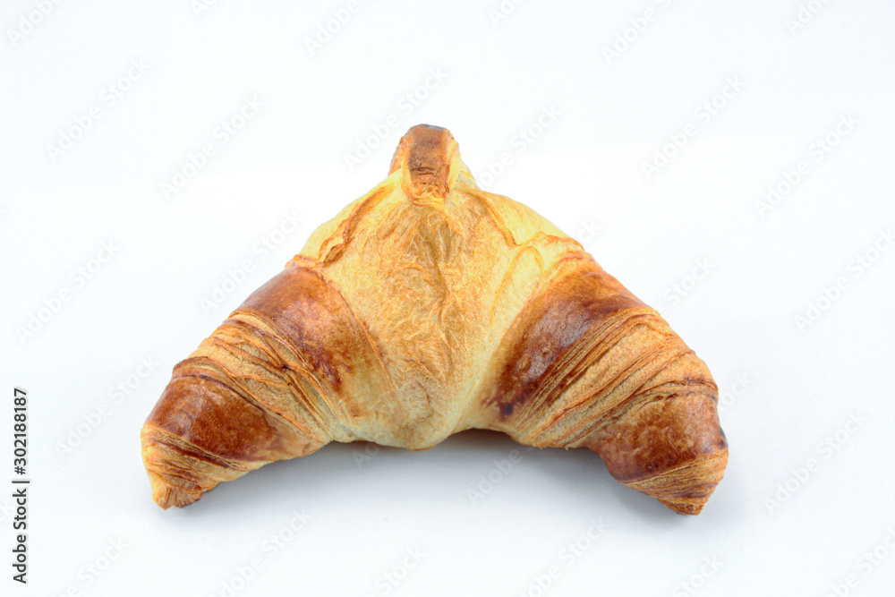 french croissant on a white background