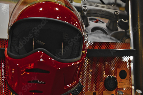 Red Candy Custom Helmet in his enviroment