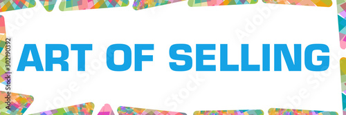 Art Of Selling Colorful Texture Border Horizontal 