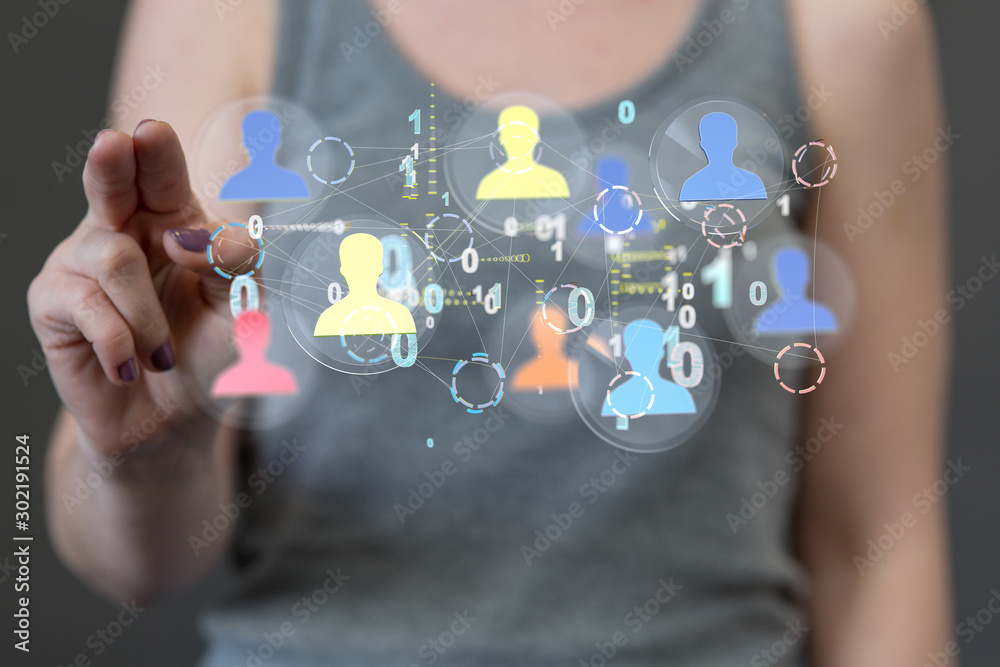 Group of business partner looking for the future Group of business partner looking for the future