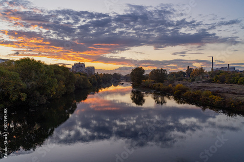 Maritsa River during sunset
