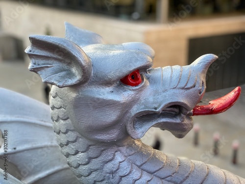 Dragon ornamentation on Holborn Viaduct, London photo