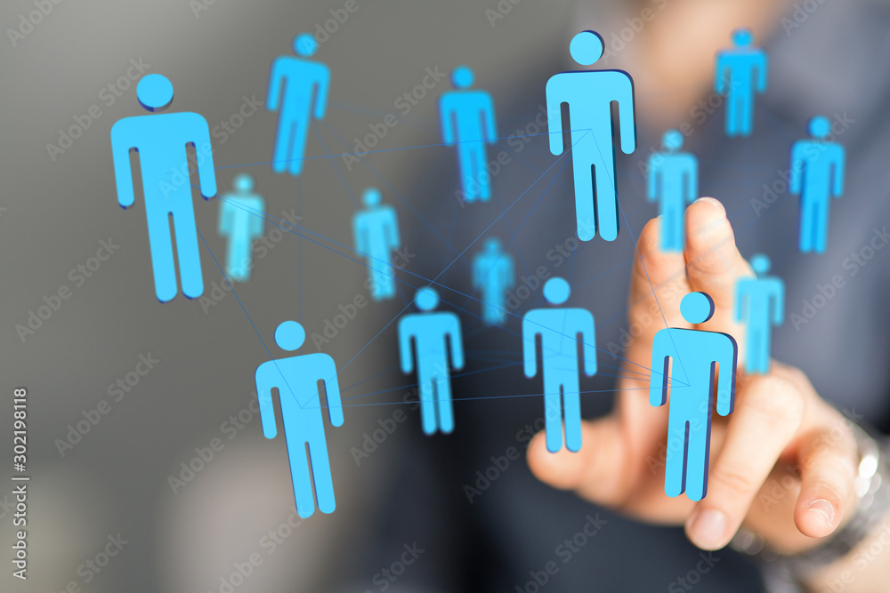 people together in a network people together in a network