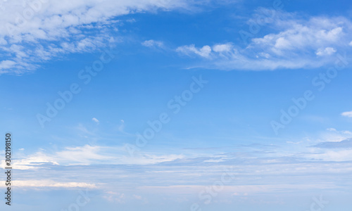 Blue sky with layers of clouds