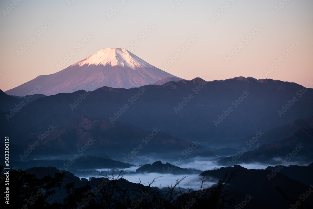 富士山と相模湖