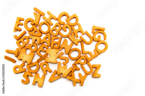 Alphabet cake letters isola...