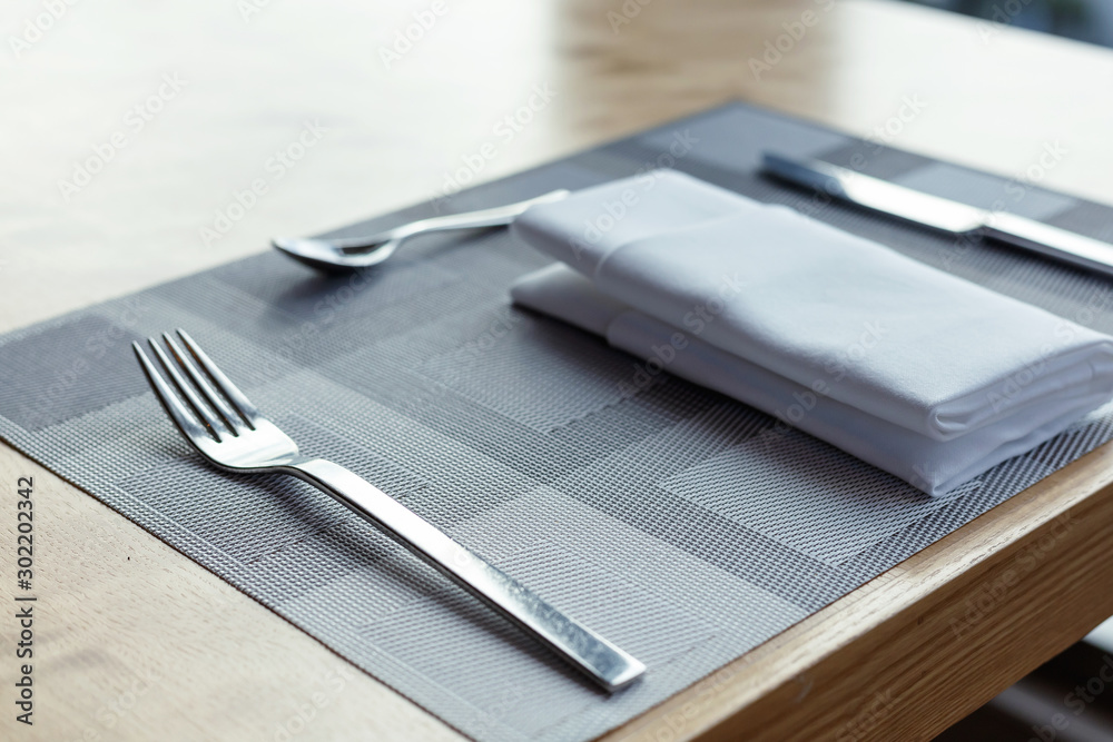 Fork ,knife and spoon with napkin Fork ,knife and spoon with napkin