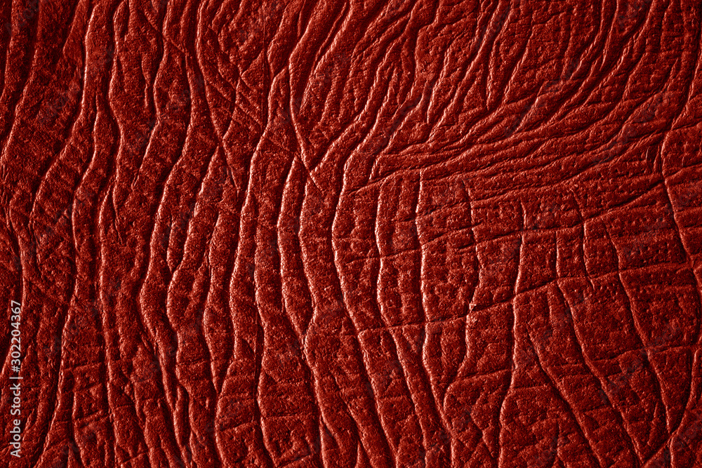 Fototapeta premium Red leather texture with visible details