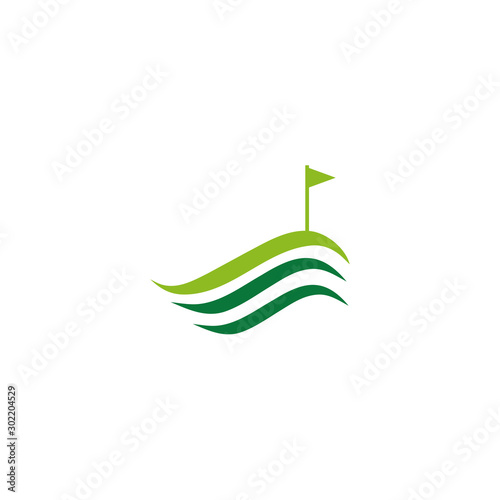 Golf club icon logo design vector template