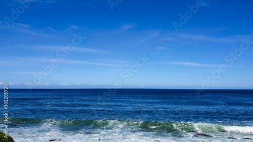 South Africa deep blue ocean with clear sky