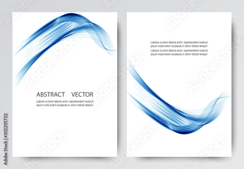 Background with blue wave for website, flyers, brochures, presentations.