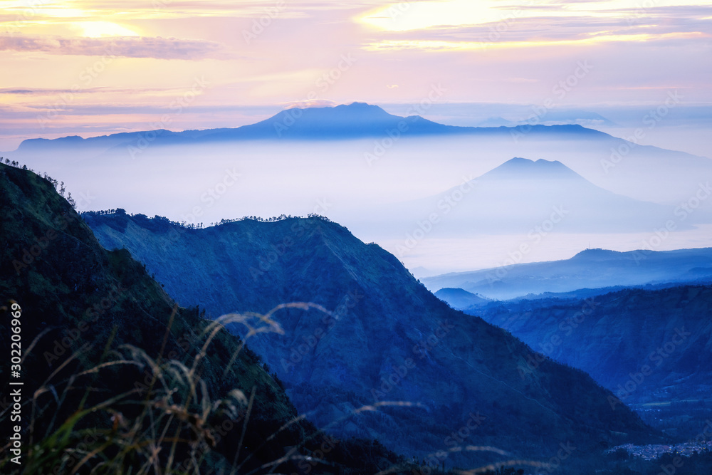 Obraz premium Part of view point at Mount Bromo in Surabaya, Indonesia.