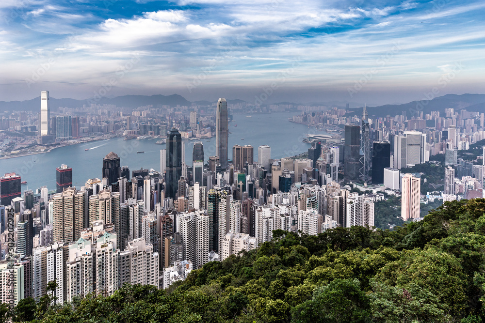 Obraz premium aerial view of hong kong