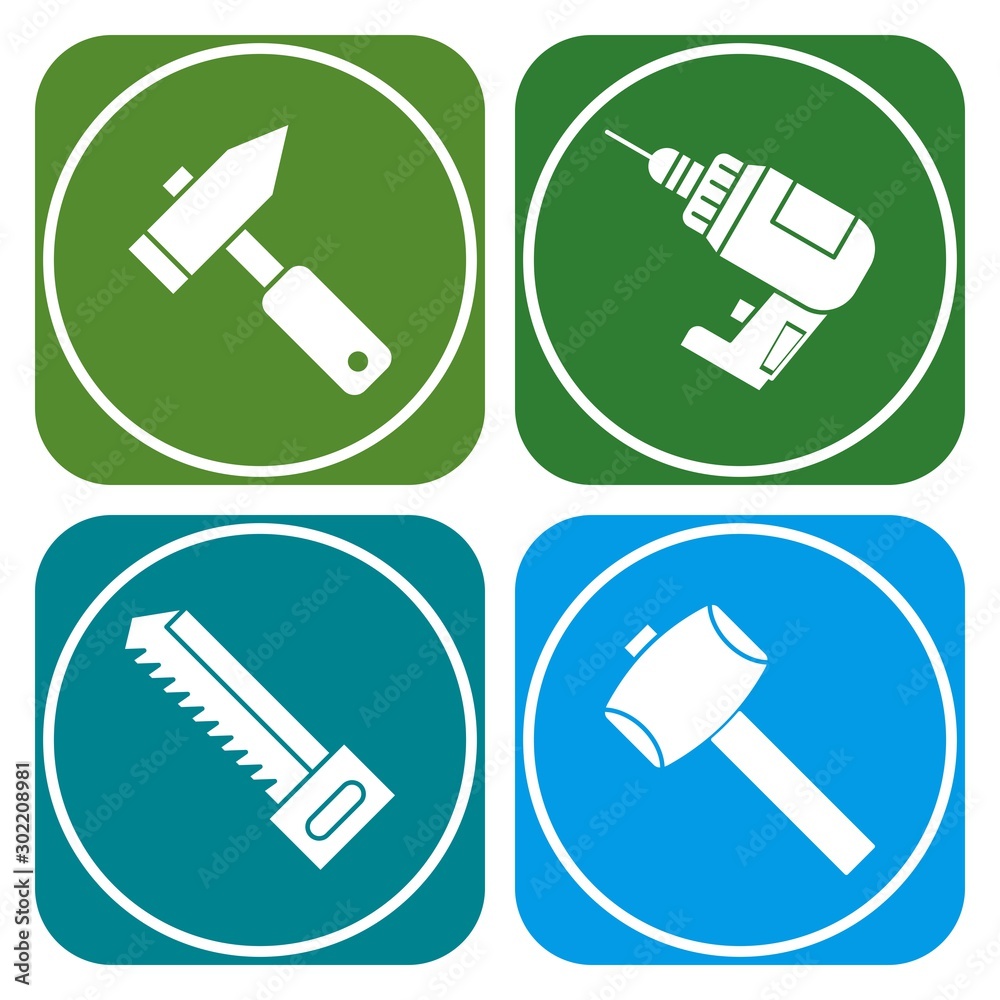 Set Of Universal 4 Icons Set Of Universal 4 Icons
