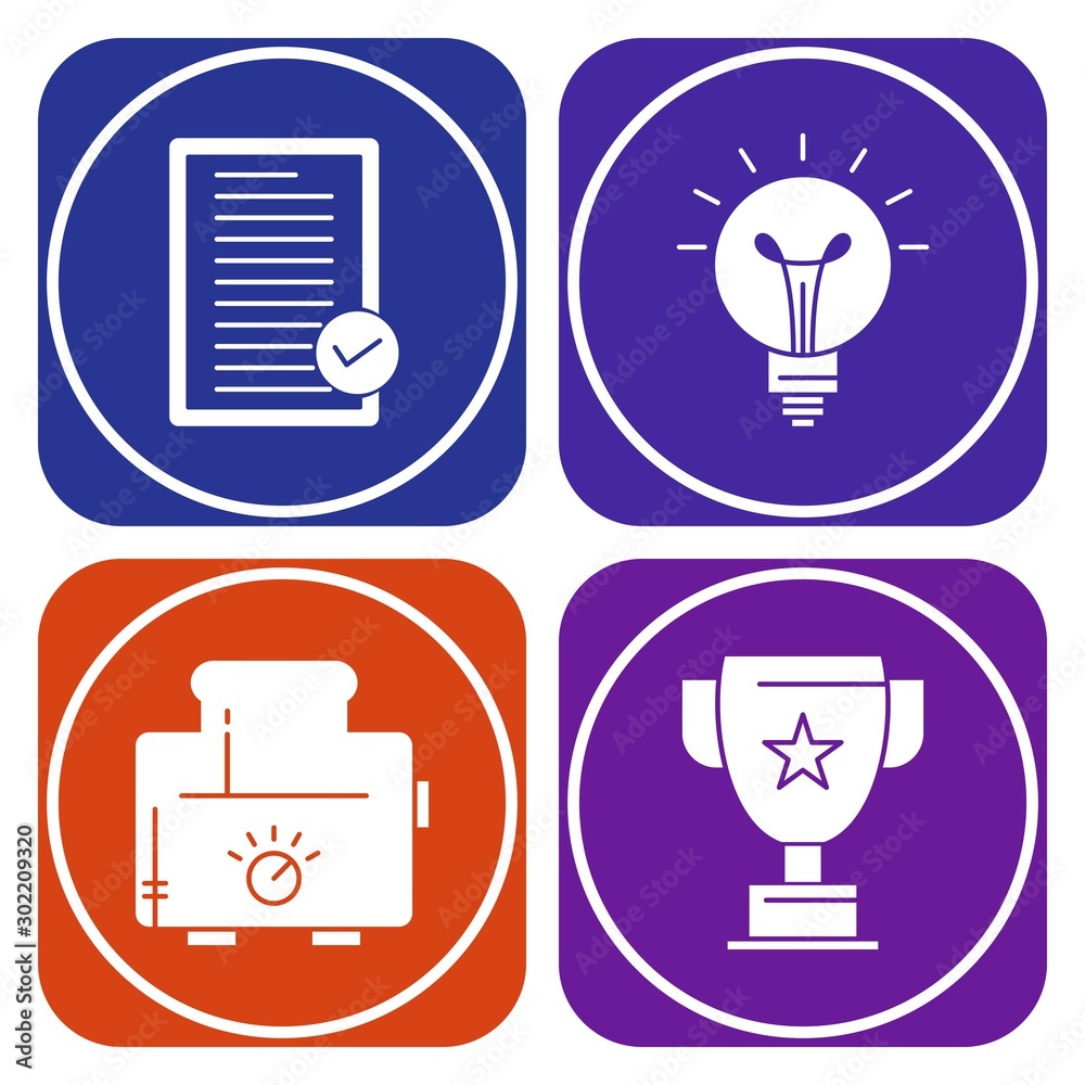 Set Of 4 Universal Icons For Mobile Application and websites Set Of 4 Universal Icons For Mobile Application and websites