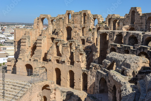 Roman amphitheater of El Jem on Tunisia