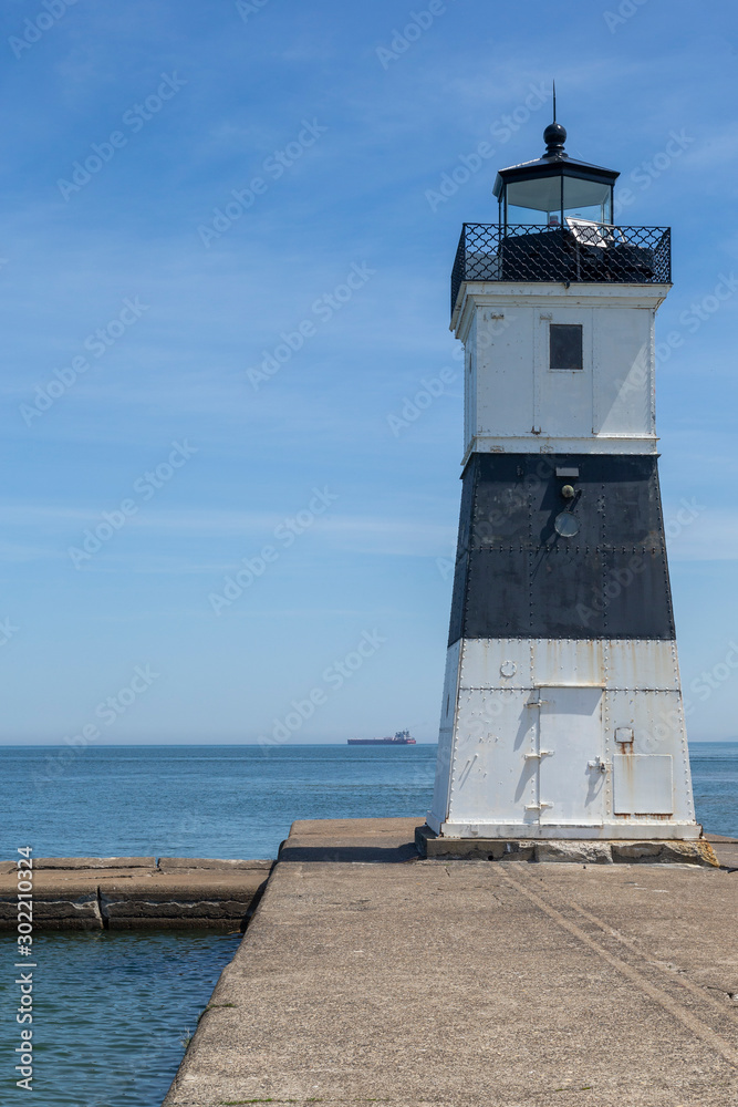 Presque Isle Northern Pier Head Lighthouse at Erie PA on lake Erie