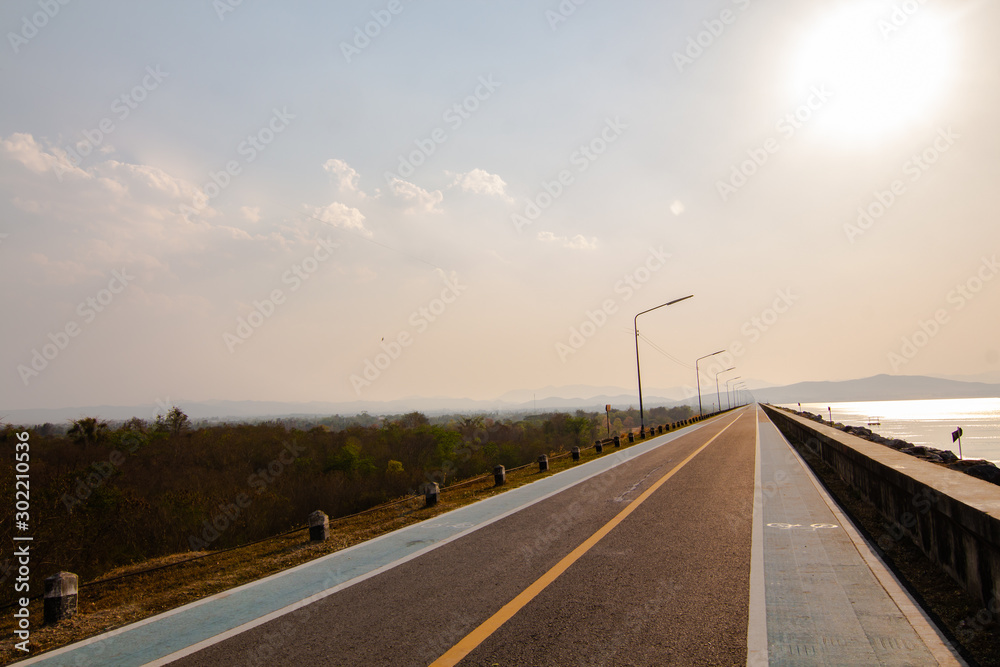 Fototapeta premium Special channels for exercise bikes in Thailand