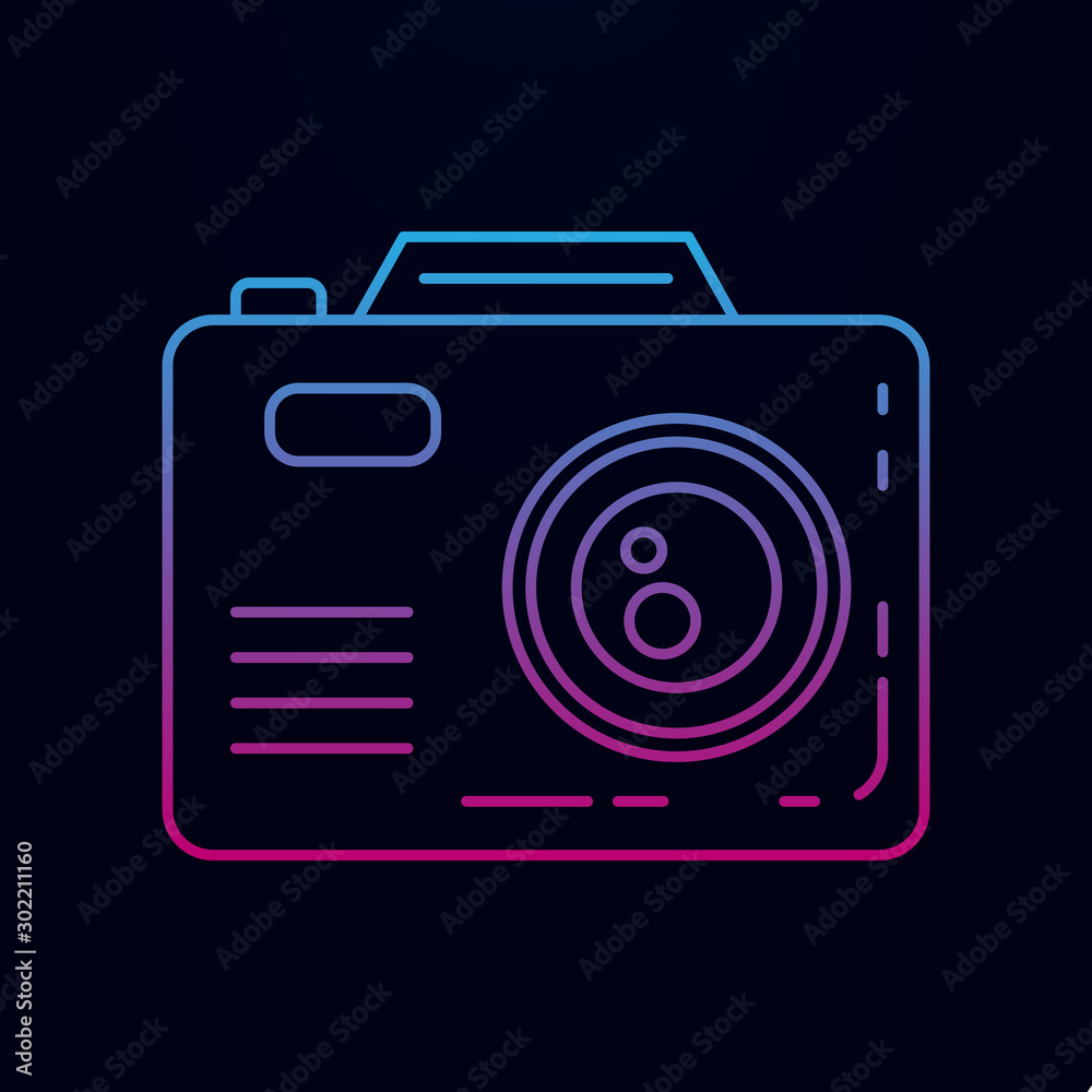 Camera nolan icon. Simple thin line, outline vector of camping icons for ui and ux, website or mobile application