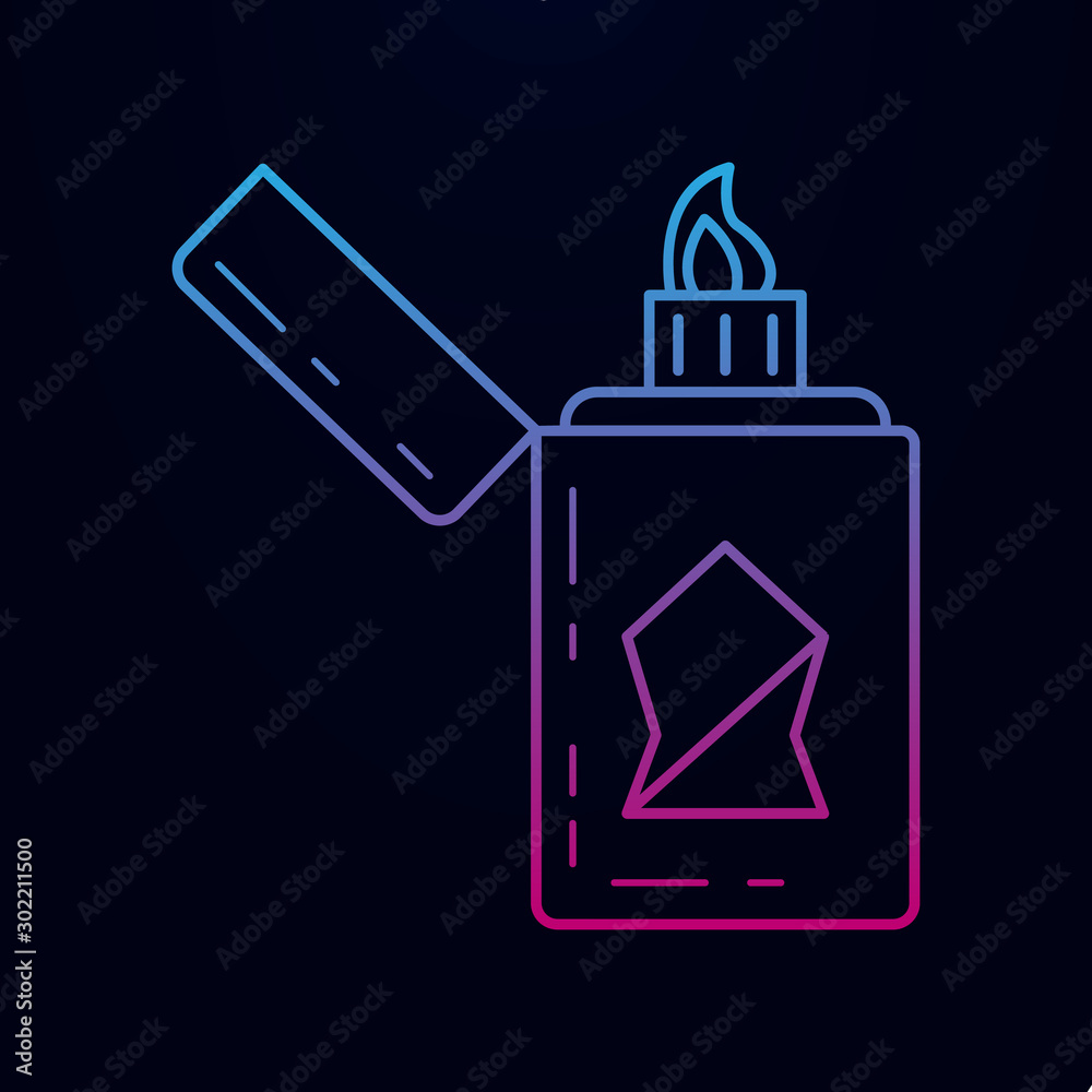 Lighter nolan icon. Simple thin line, outline vector of camping icons for ui and ux, website or mobile application Lighter nolan icon. Simple thin line, outline vector of camping icons for ui and ux, website or mobile application