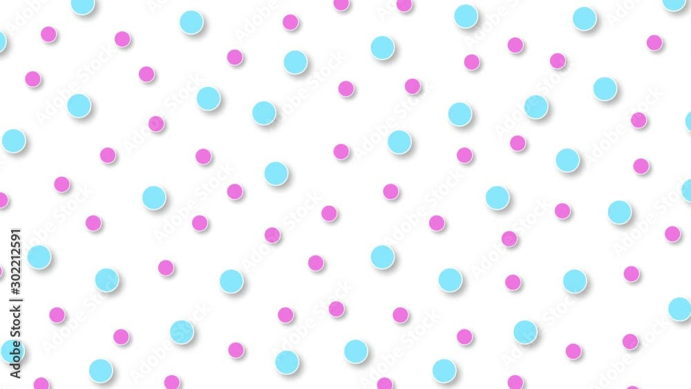 Abstract pattern polka Circle background with moving shapes. modern animation. 4k video