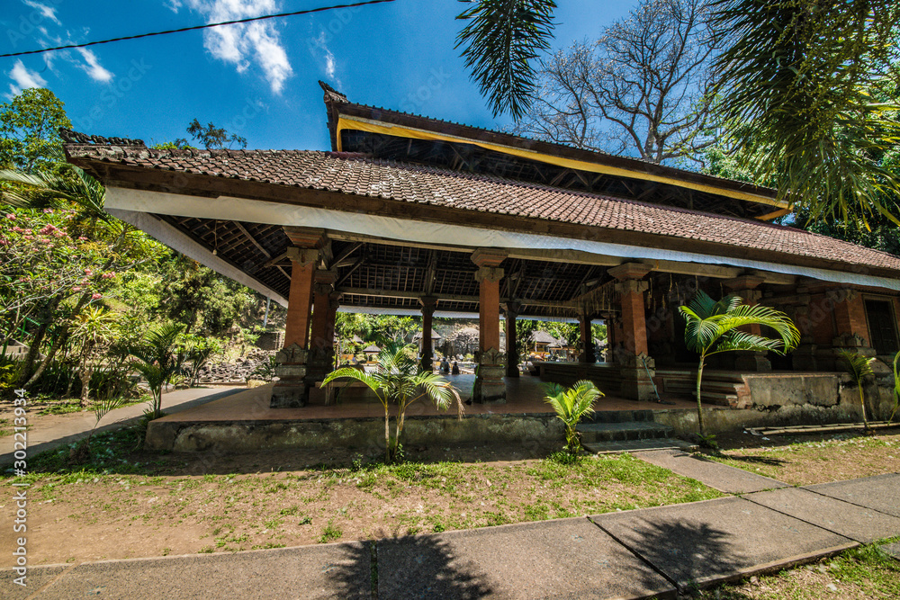 A beautiful view of Goa Gajah temple in Bali, Indonesia.