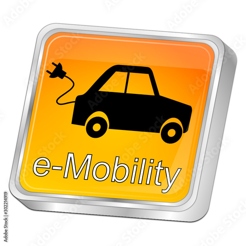 e-Mobility Button - 3D illustration