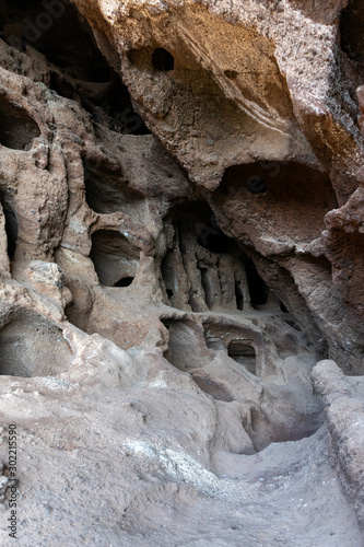 Aboriginal caves Cenobio de Valeron in Gran Canaria, Canary islands, Spain photo