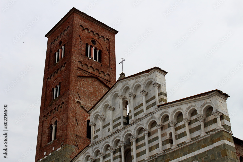 Lucca, external facade of the Church of San Pietro Somaldi in the city center