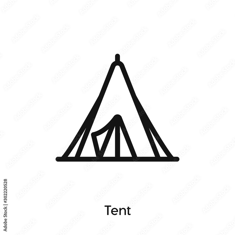 tent icon vector symbol sign