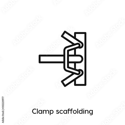 clamp scaffolding icon vector symbol sign