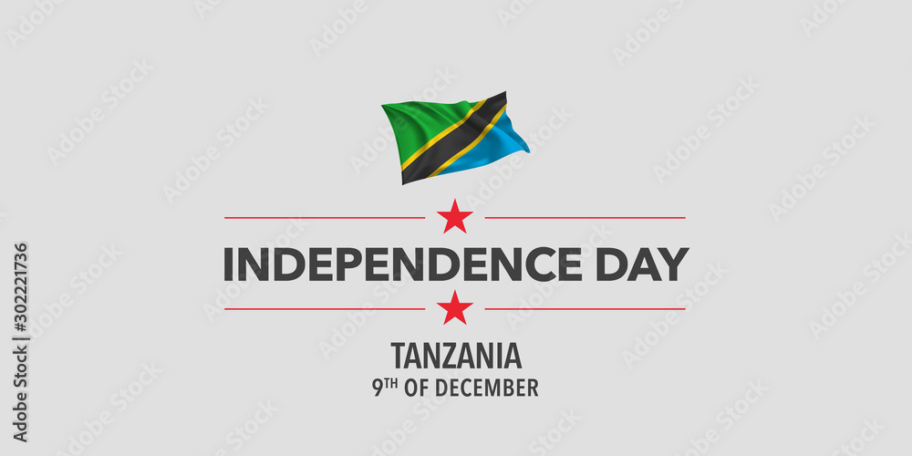 Tanzania independence day greeting card, banner, vector illustration Tanzania independence day greeting card, banner, vector illustration