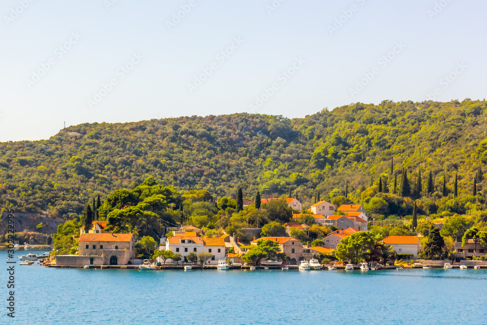 Village on the Adriatic coast in Dalmatia, Croatia