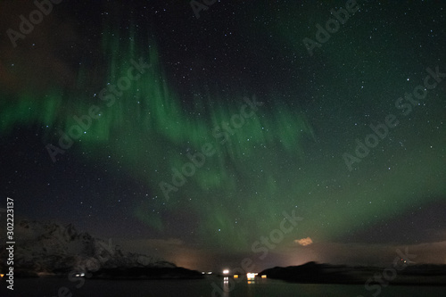 Fototapeta Naklejka Na Ścianę i Meble -  Northern Europe Norway Northern lights aurora