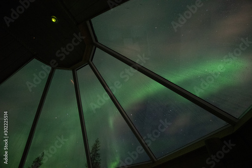 Bild auf Leinwand Finland Saariselka Northern lights aurora