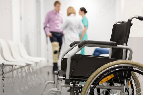 Photo of wheel chair in clinic
