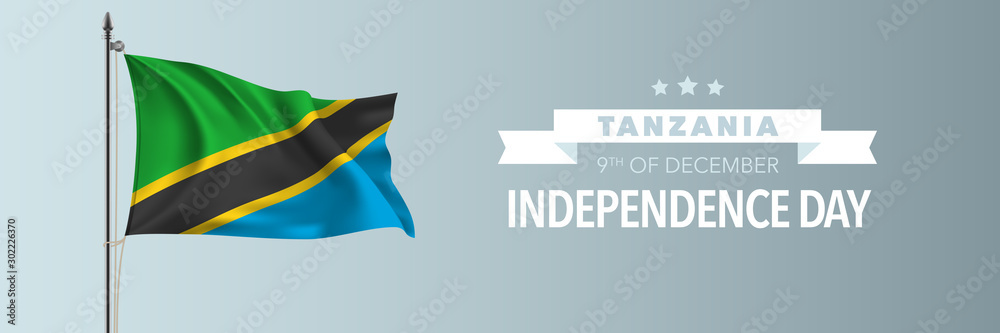 Tanzania happy independence day greeting card, banner vector illustration Tanzania happy independence day greeting card, banner vector illustration