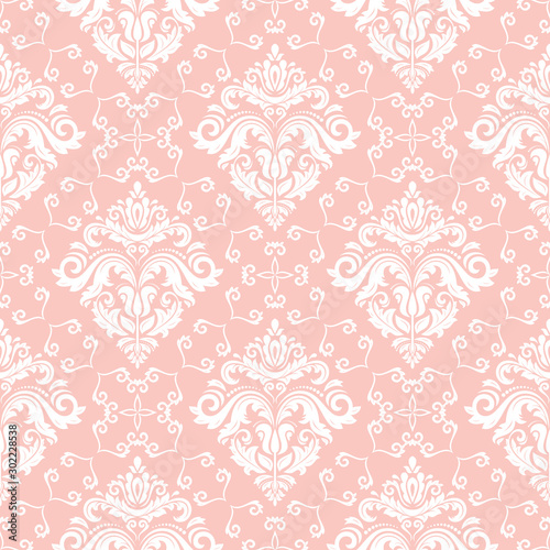 Orient classic pattern. Seamless abstract background with white vintage elements. Orient background. Ornament for wallpaper and packaging