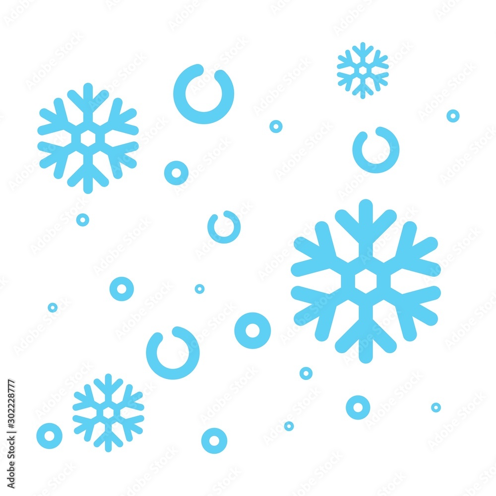 cartoon snowflake colored vector
