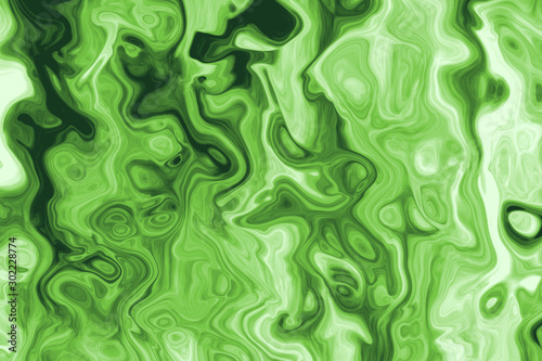 Abstract background imitation malachite rock formation with the effect of movement white and green shades