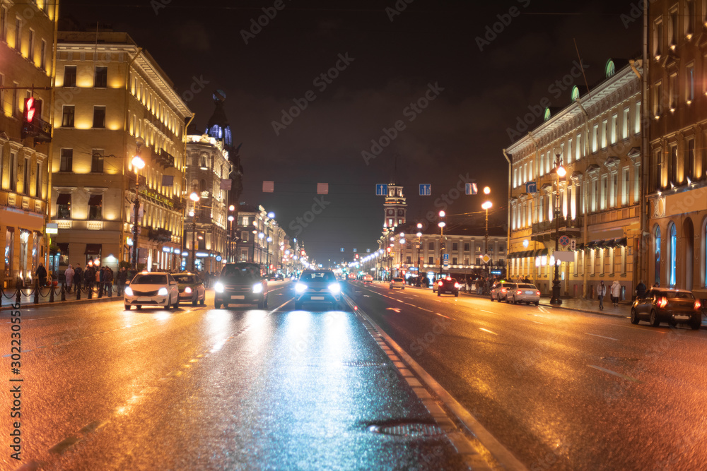 night city of St. Petersburg.