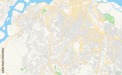 Printable street map of Kinshasa  DR Congo