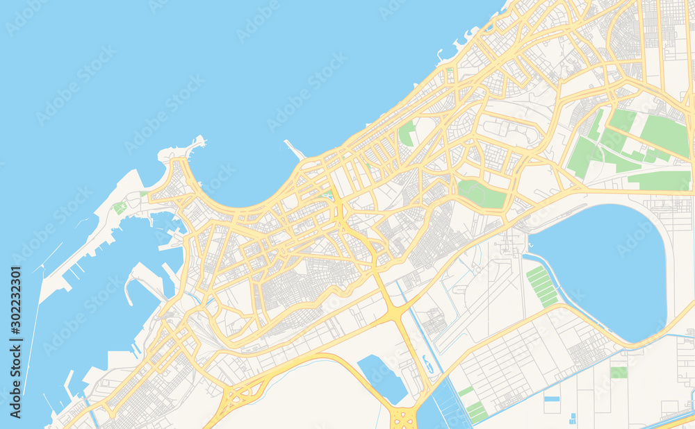Printable street map of Alexandria, Egypt