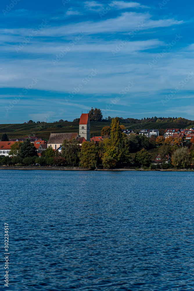 The small village of Hagnau at lake constance