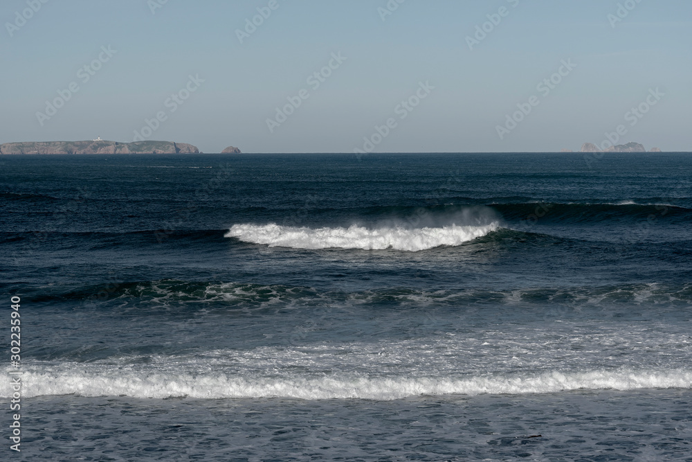 Atlantic ocean waves at Portugal coast next to Peniche city. Atlantic ocean waves at Portugal coast next to Peniche city.
