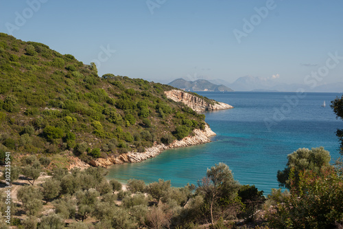 view of the island in mediterranean sea photo