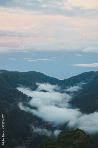cloudy morning in the Australien mountains