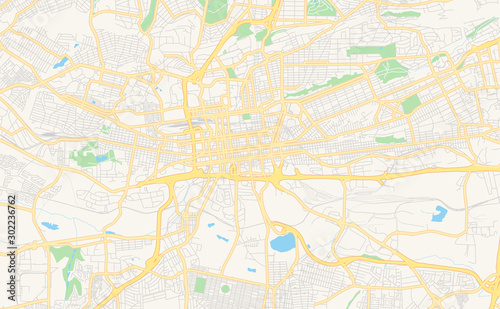 Printable street map of Johannesburg, South Africa © netsign