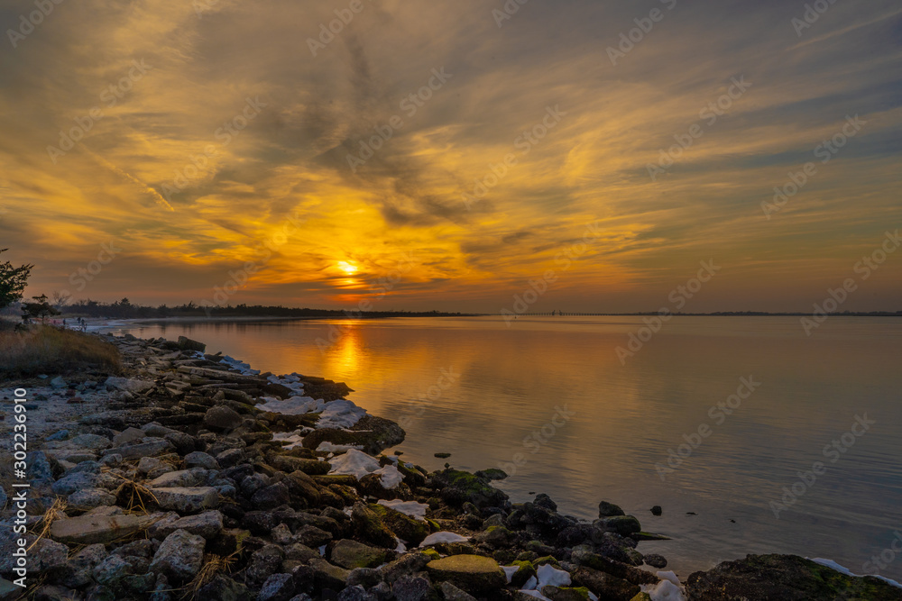 Obraz premium Sunset at Jones Beach